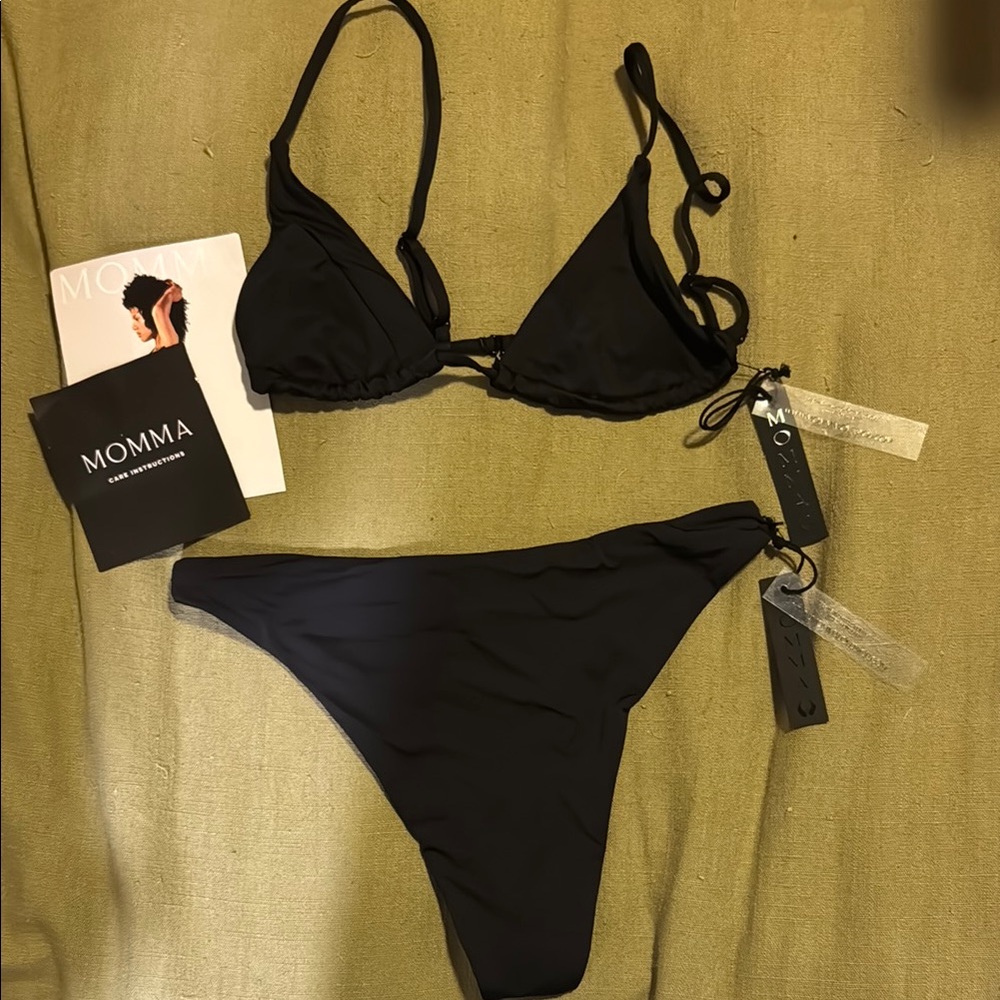 Momma Black Bikini Set